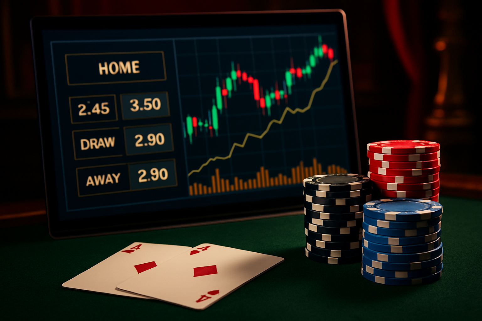 Swing Trading Chart mit Quotenbewegungen über mehrere Tage bei Fußballwetten